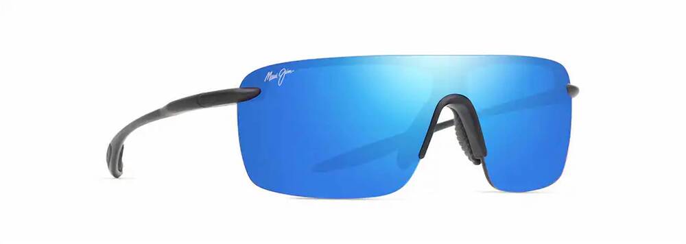 NEW MAUI JIM unisex - palulu sunglasses in matte black/ blue hawaii mauibrillian